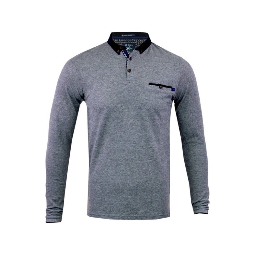 Le Shark Navy Blue Polo Long Sleeve Preppy Business Casual Sweater Mens Size XL
